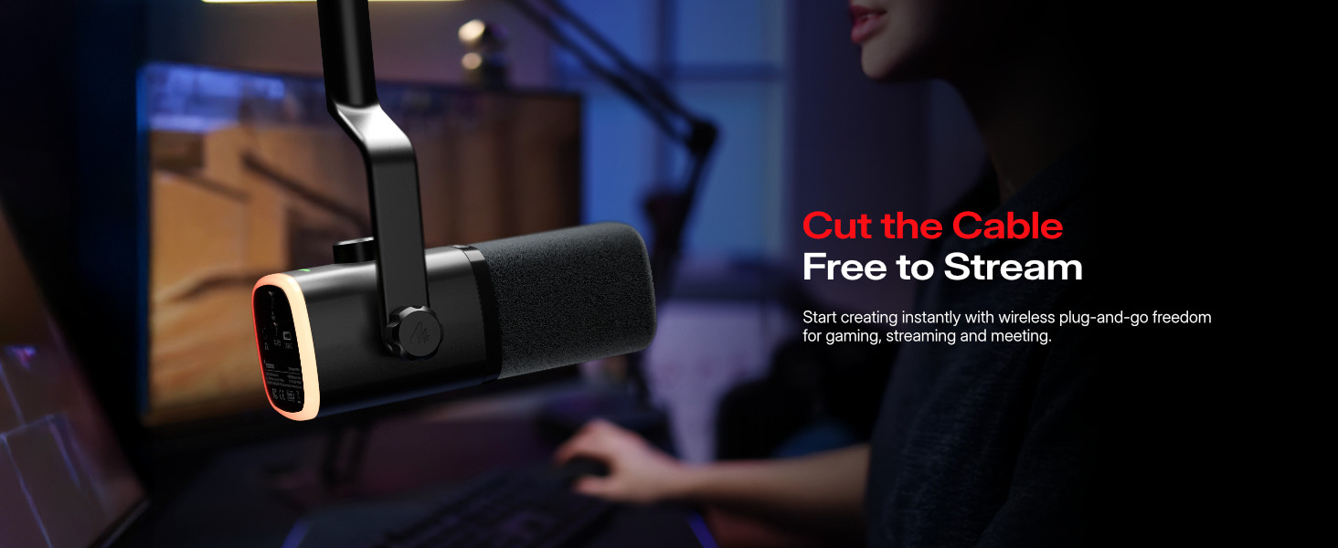 wireless dynamic gaming microphone for pc