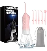 Water Dental Flosser Teeth Pick: Portable Cordless Oral Irrigator 320ML Rechargeable Travel Irrig...