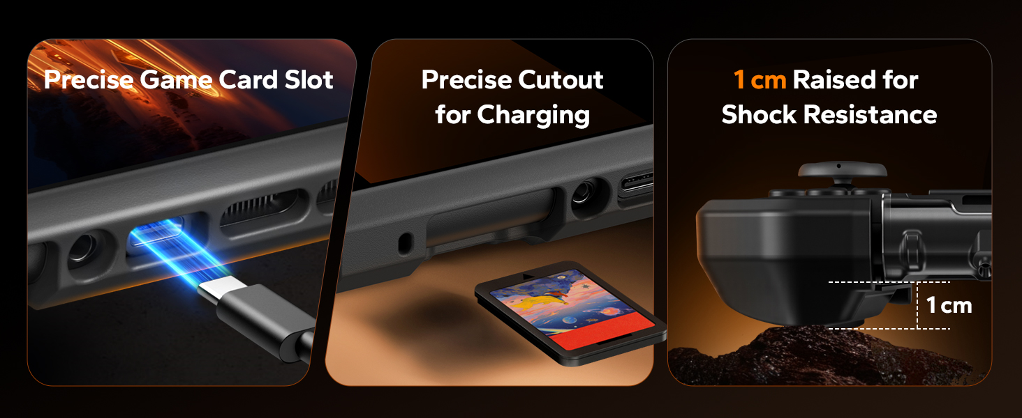 JEMDO Switch 2 Dockable Protective Case, Military-Grade Slim Cover with Shockproof Hard PC Shell