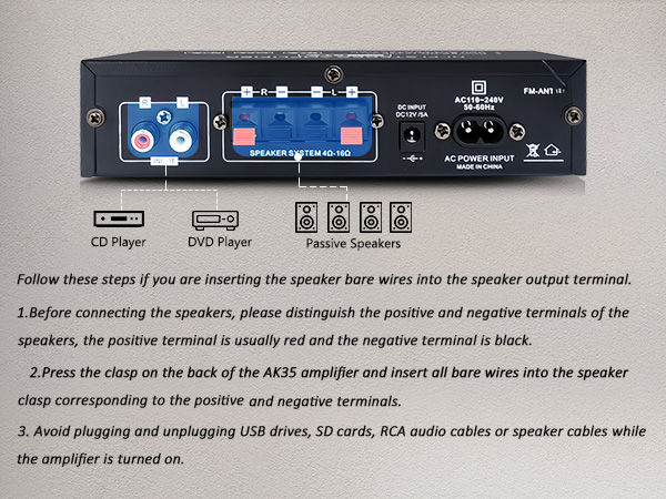 audio amplifier for speakers