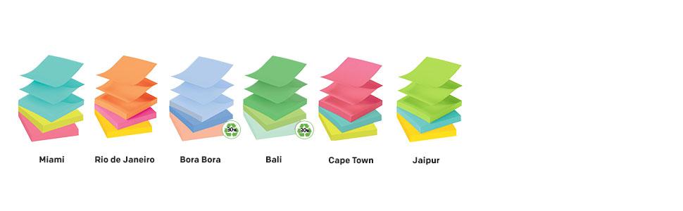 Post-it Pop-up Notes in Miami, Rio de Janeiro, Bora Bora, Bali, Cape Town and Jaipur