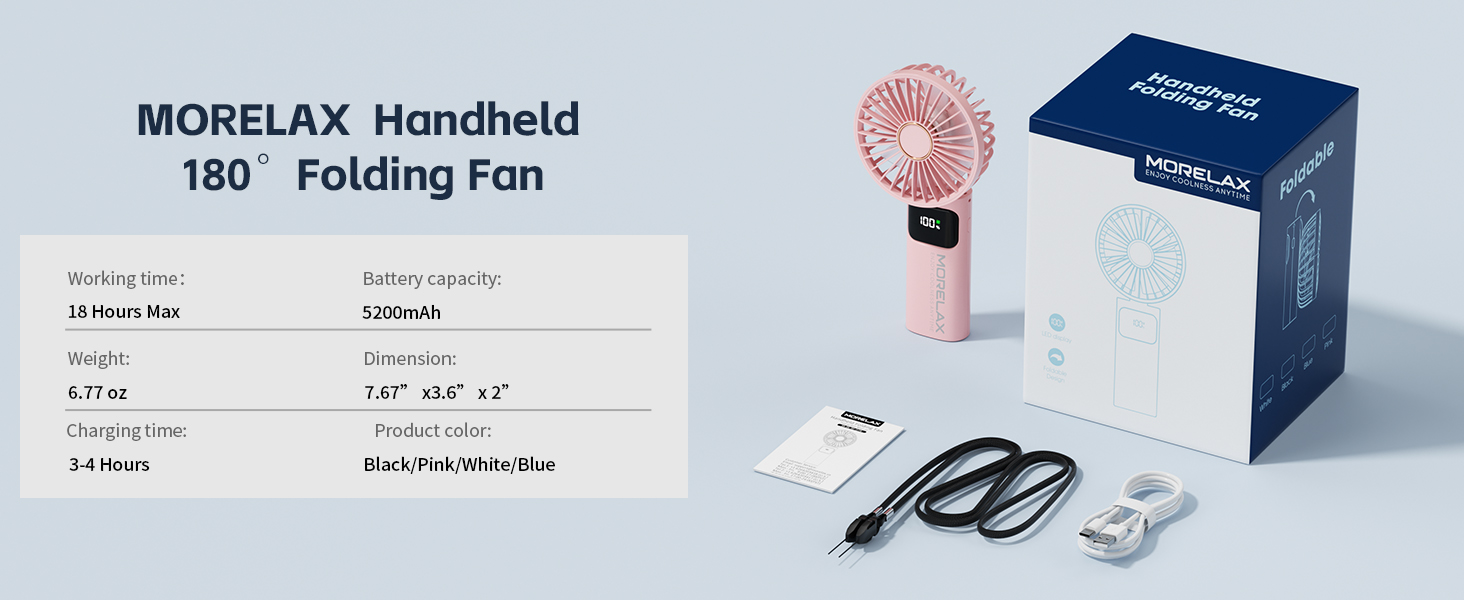portable rechargeable fan for travel