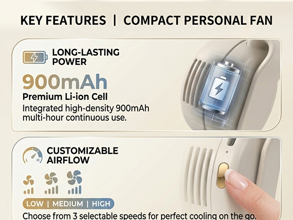 clip-on portable fan