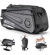 West Biking Bike Rear Seat Bag, Double Water Resistant, Zipper, Bicycle Trunk Pannier, 8.6L Capac...