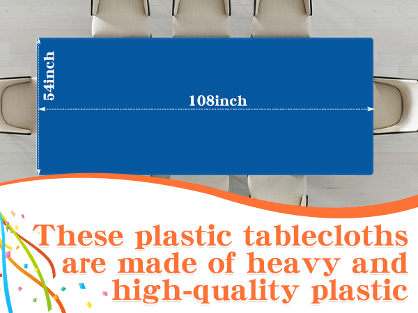disposable plastic tablecloths 54 inch x 108 inch