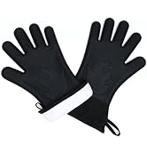 Ekogrips+ Oven Gloves with Fingers, Comfy Waterproof Heat Resistant Cooking Gloves -Long Cuff and...