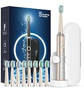 Rtauys M5 Sonic Electric Toothbrush for Adults - Rechargeable Electric Toothbrushes with 8 Brush ...