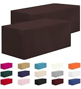 CXPSINC 2 Pack Fitted Table Clothes-48 x 24 Inch Rectangle Tablecloths for 4 Foot Tables, Washabl...