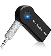 SKYBESS Bluetooth Receiver Portable 3.5mm Aux Bluetooth Audio Adapter for Car/Home Sound System/W...