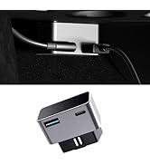 HANSSHOW OBD Hub Adapter for Tesla Model Y Juniper - 36W Dual USB-A &amp; USB-C Fast Charger for Dash...