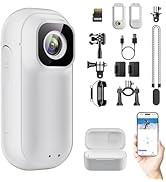 128GB Mini Body Camera with Audio &amp; Video Recording-2K WiFi Action Camera with Charging Case, Thu...