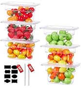 SVKLHY 1/9 Size 6 Inch Clear NSF Polycarbonate Food Pan-9 PCS[Food Grade][Hot&amp;Cold Resistant] Com...