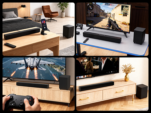 Soundbar with Subwoofer for TV
