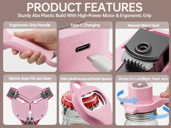Electric Auto-adjust Jar Opener