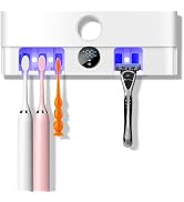 Wall Mounted Toothbrush Holder Cleaner Bathroom for Home,Travel(5Slots) | Electronic ToothBrush H...