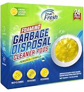 True Fresh Garbage Disposal Cleaner Deodorizer Packets-24 Pack, Foaming Sink Drain Cleaner that E...
