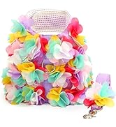 TENGZHI Cute Small Dog Harness and Leash Set Purple Lace Floral Girl Puppy Harness for Small Dogs...