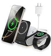 4 in 1 Wireless Charger for iPhone, Mag-Safe Charger for iPhone 16/15/14 Series, Airpods Pro 2, i...