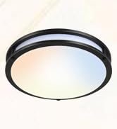 hykolity 13 inch Flush Mount LED Ceiling Light Fixture, 2700K/3000K/3500K/4000K/5000K Adjustable ...
