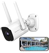 Septekon 2K Security Cameras Outdoor, 2.4G WiFi Cameras for Home Security with Two-Way Audio, Nig...