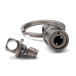 Titanium quick release keychain connector key ring linker