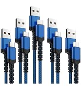 USB Type C Cable 5Pack (3/3/6/6/10FT) Nylon Braided USB C Cable Fast Charger Charging Cord Compat...