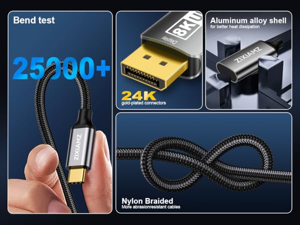 8k usb c to dp cable