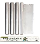 100% Recycled Aluminium Foil 12" X 33 feet - 4 Rolls. Made from 100% Recycled Material, Cooking F...
