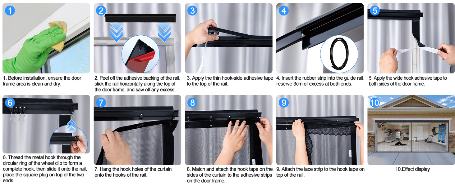 garage door screen with magnetic closure