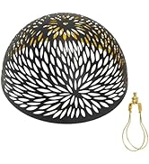 ALUCSET Small Dome Lamp Shades, Metal Dome Light Bulb Cover, 8" Diameter x 4.1" Height Lampshades...