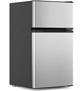 Electactic 3.1 Cu.Ft Mini Fridge with Freezer, 2 Door Compact Refrigerator, Mini Fridge with Adju...