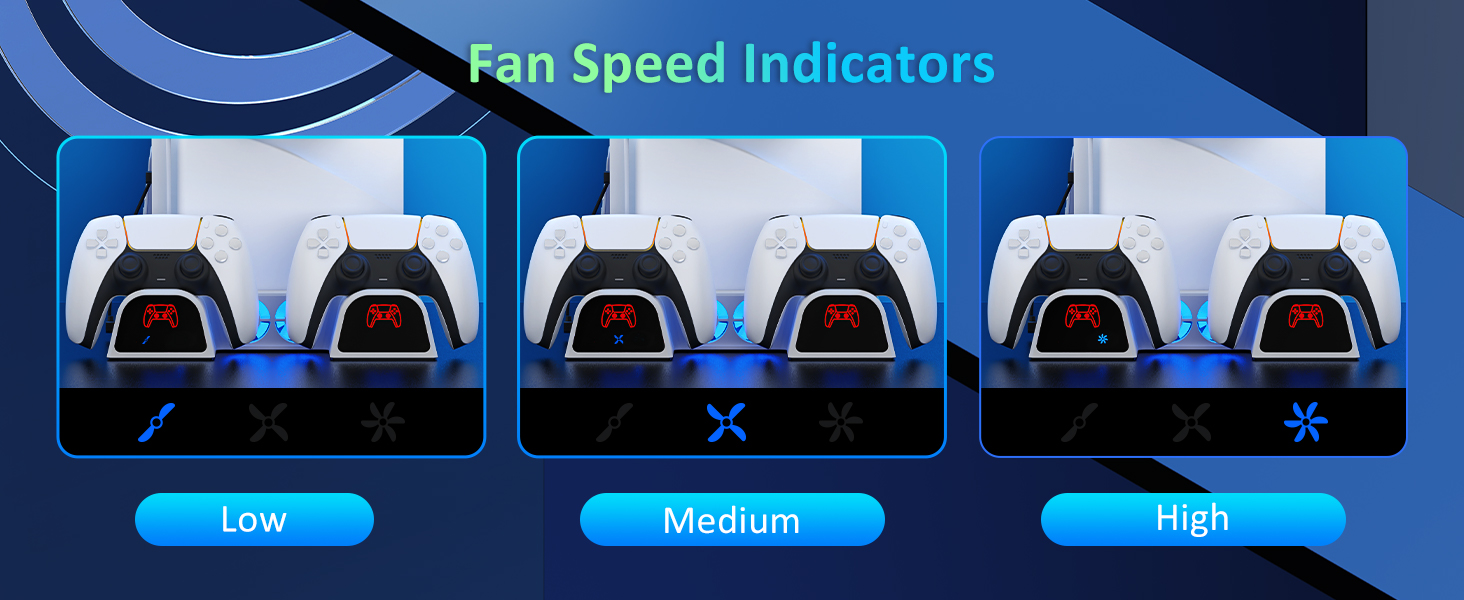 The stand comes with three-speed adjustable cooling.