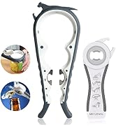 Latest Jar Opener Bottle Opener for Weak Hands, 6 in 1 Multi Function Can Opener Bottle Opener Ki...