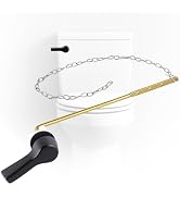 Universal Metal Black Toilet Handle Replacement Kit, Front Mount Toilet Flush Handle Replacement ...