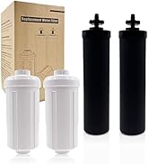 ShuRex Replacement PF-2 Fluoride Water Filter and BB9-2 Black Purification Elements, Compatible w...
