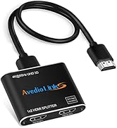 avedio links 4K@60Hz HDMI Splitter 1 in 2 Out, 2 Way HDMI Splitter for Dual Monitors, 1x2 HDMI 2....