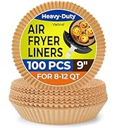 Vailnd Disposable Air Fryer Paper Liners, 9 Inch Max Xl Large Cooker Airfryer Parchment Paper Lin...