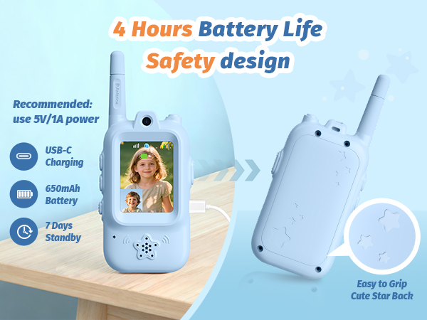 durable drop-resistant video walkie talkies toy set for active outdoor adventures