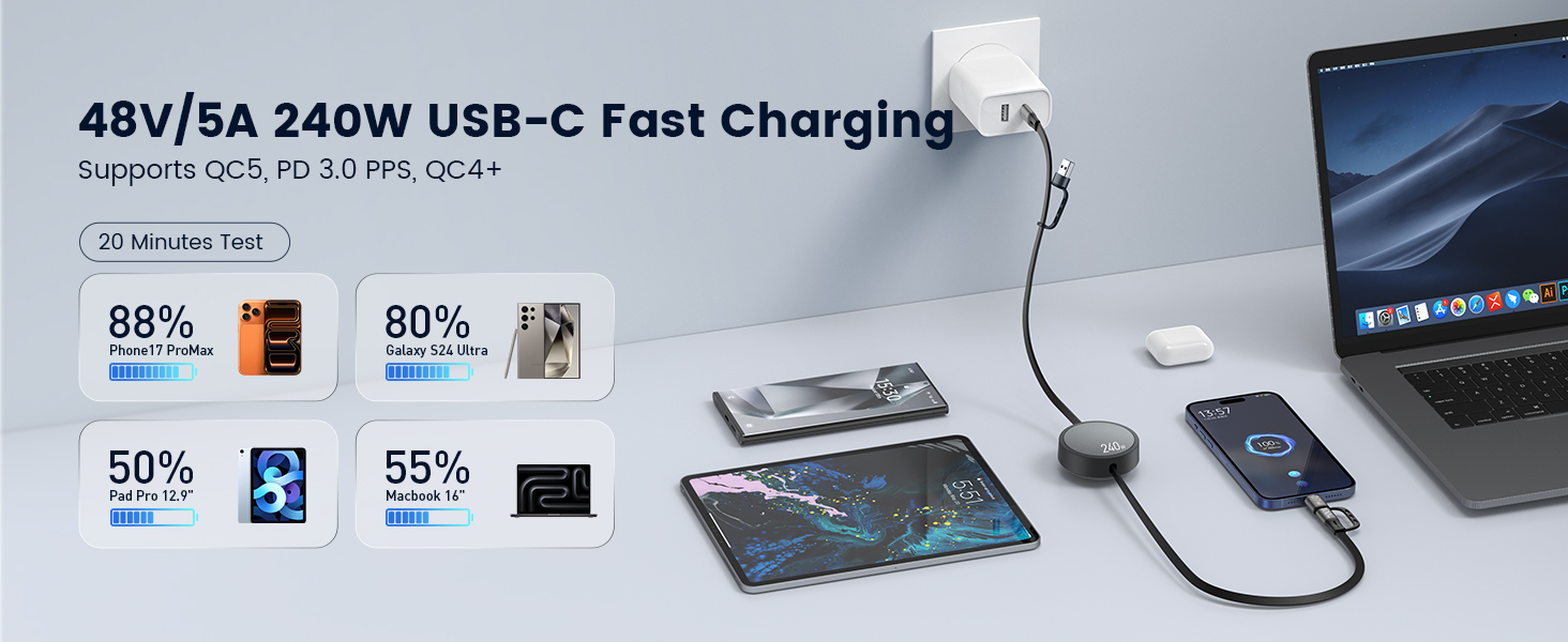 Retractable USB-C Cable
