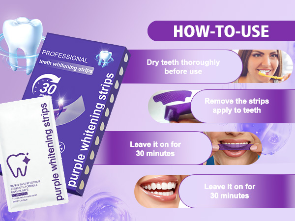 purple teeth whitening strips