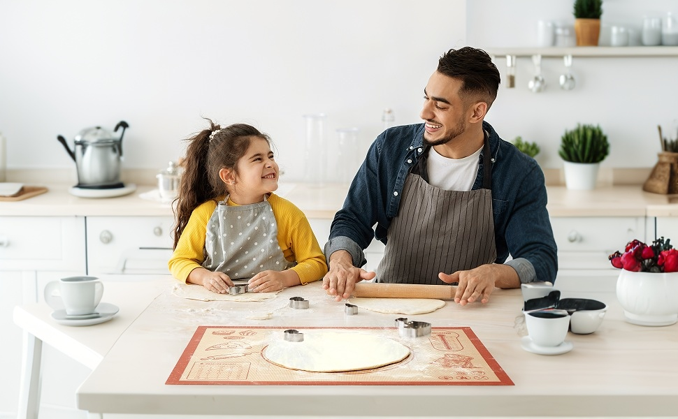 Silicone Baking Pastry Dough Mat - 28x20Inch Extra Large Cookie Bread Rolling Mats Sheet