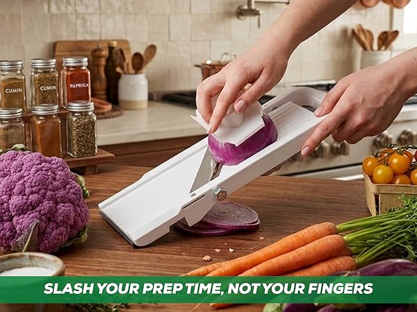 Benriner Mandoline Super Slicer, with 4 Japanese Stainless Steel Blades