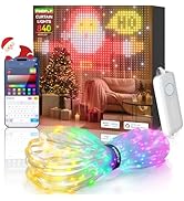 Findpop 840 LED Curtain Lights, AI Smart Christmas Lights Decor, Indoor Color Changing Window Lig...