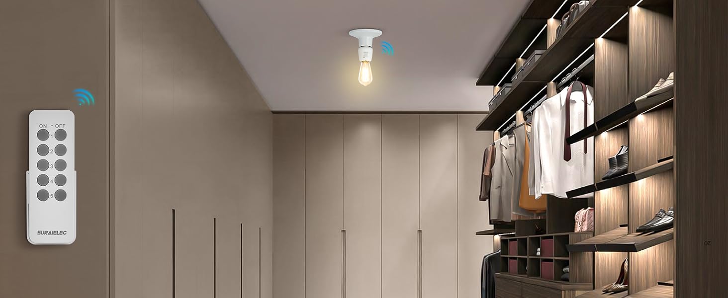 wireless light switch and socket