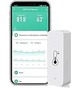 WiFi Hygrometer Thermometer Sensor: Smart Temperature Humidity Monitor, with Remote Monitor and T...