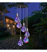 Solar Outdoor Lights Hanging Wind Chimes Bulb Decorative Garden Lights LED Waterproof Solar Secur...
