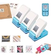 BAOFALI 3Pcs Stamp Puncher, Stamp Punch 1X0.8inch Rectangular Postage Stamp Punch, Scalloped Rect...