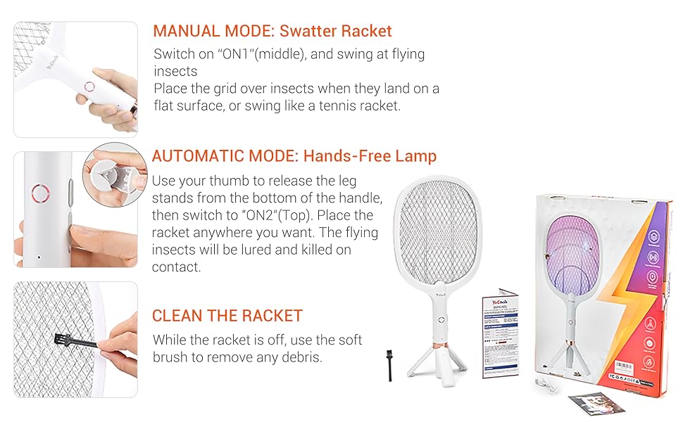 Instruction of 2-in-1 fly zapper 