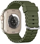 DaQin Ocean Band Compatible with Apple Watch Ultra 2/Ultra Band 49mm 45mm 44mm 42mm, Sport Silico...