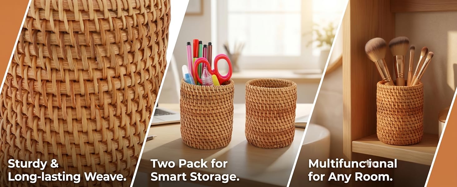Rattan Pencil Holder